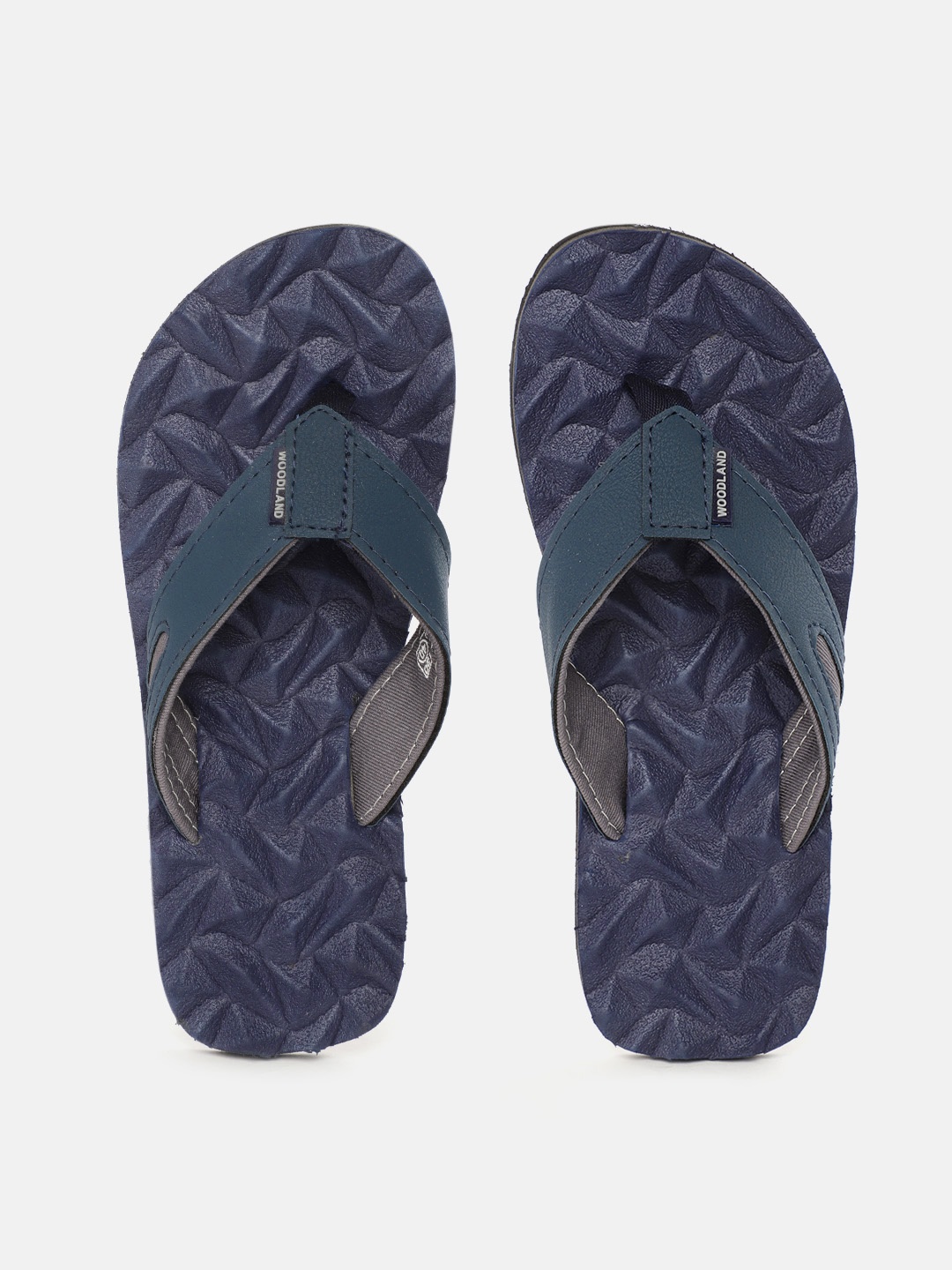 

Woodland Men Navy Blue Solid Thong Flip-Flops