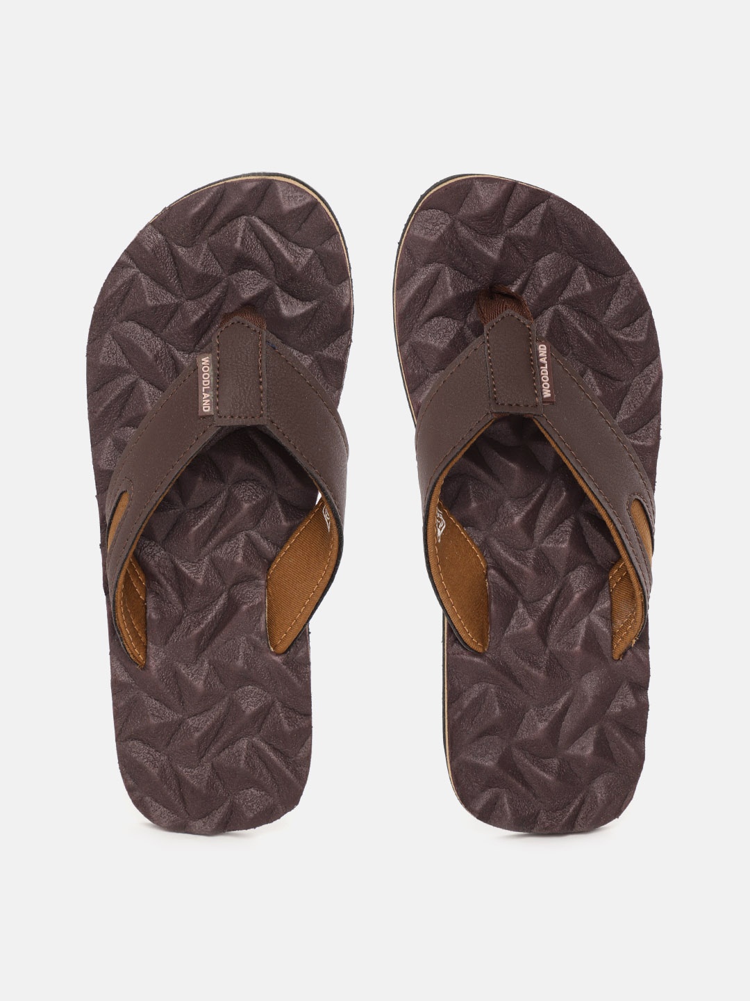 

Woodland Men Coffee Brown Textured Thong Flip-Flops