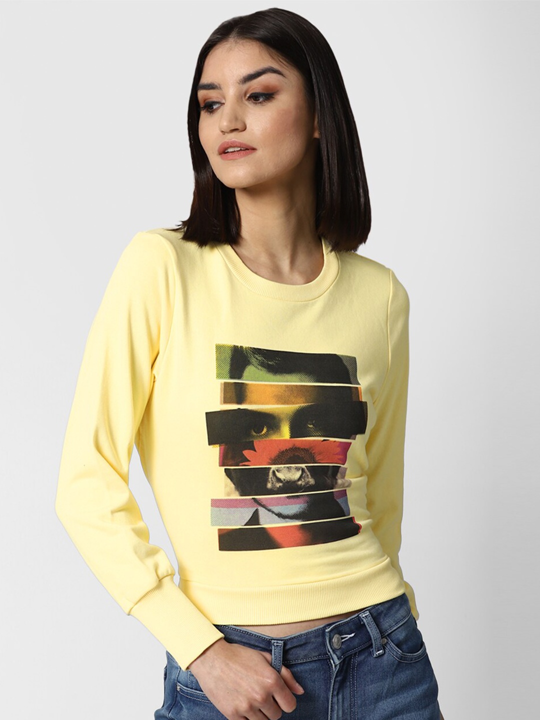 

FOREVER 21 Yellow Regular Crop Top