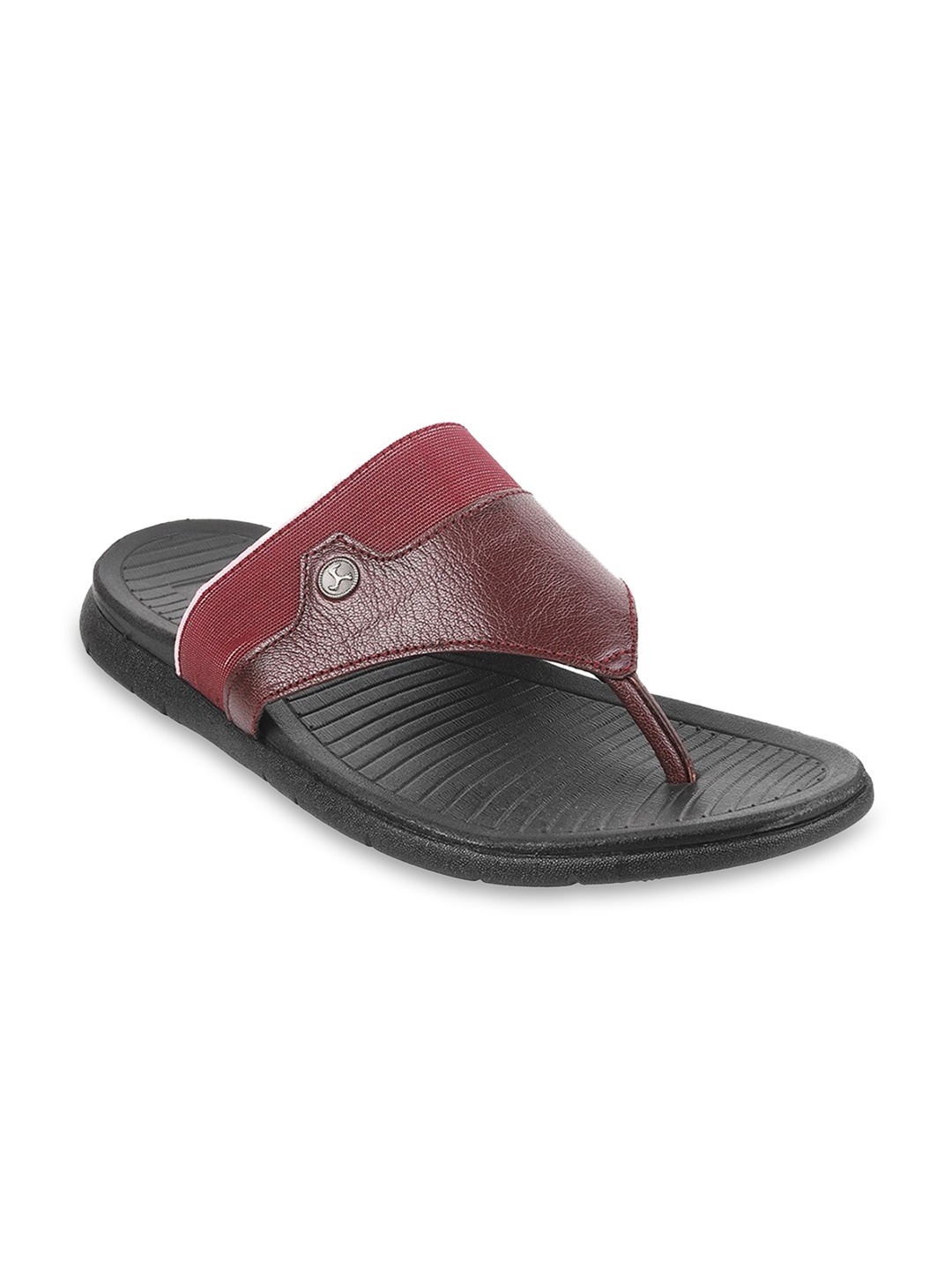 

Mochi Men Maroon & Black Comfort Sandals