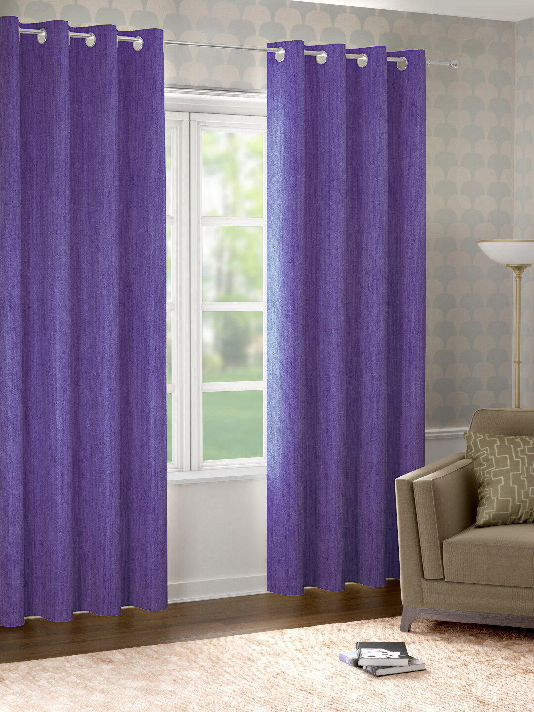 

Raymond Home Set Of 2 Blue Door Curtain
