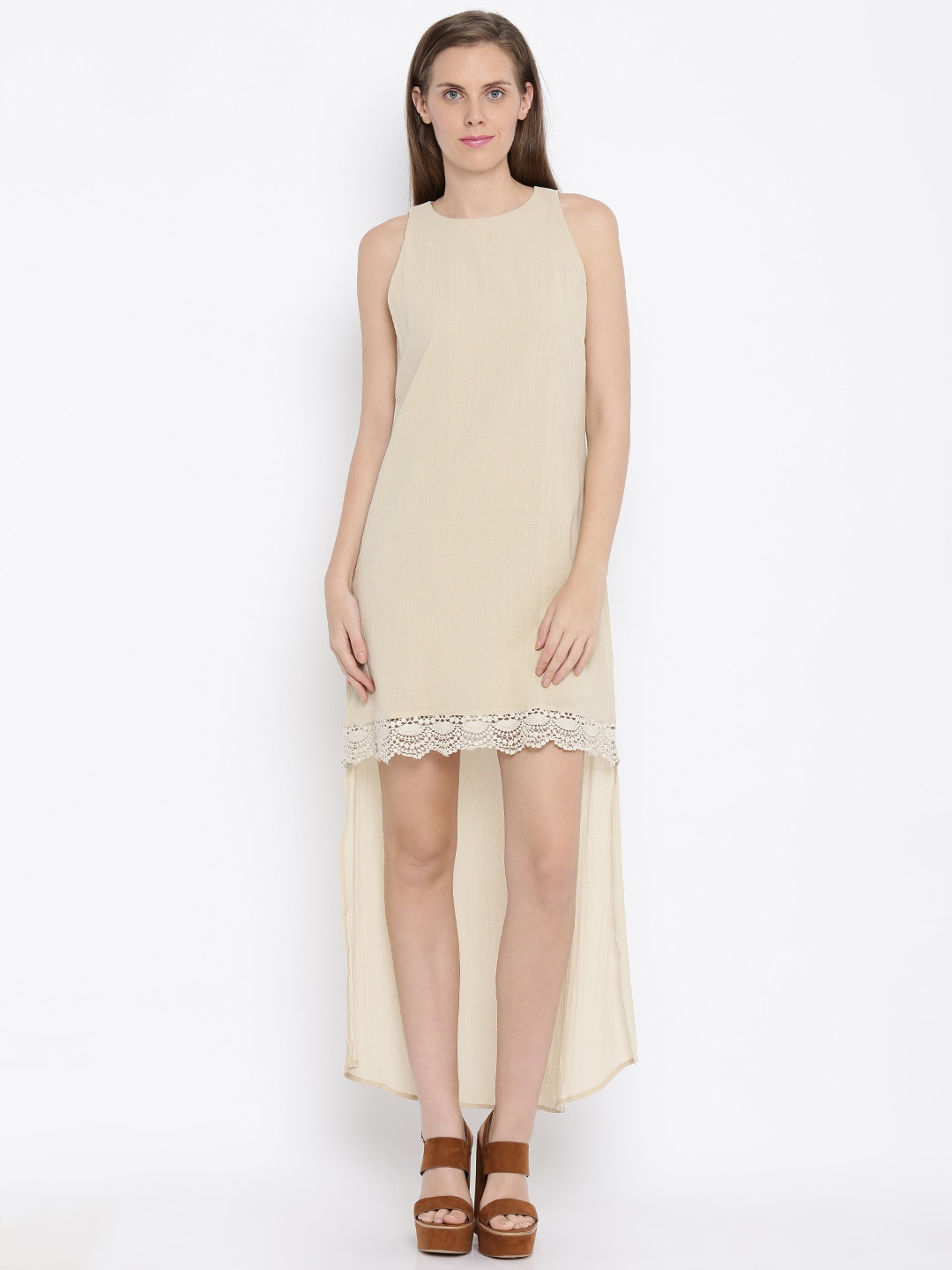 

AND Women Nude-Coloured High-Low Dress