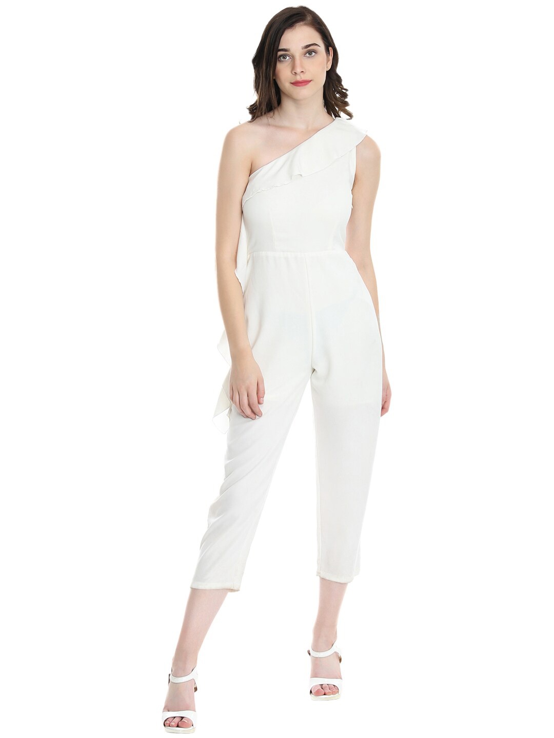 

DODO & MOA White Capri Jumpsuit