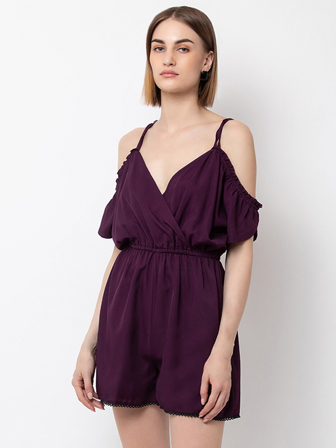 

DODO & MOA Maroon Solid Play Suit