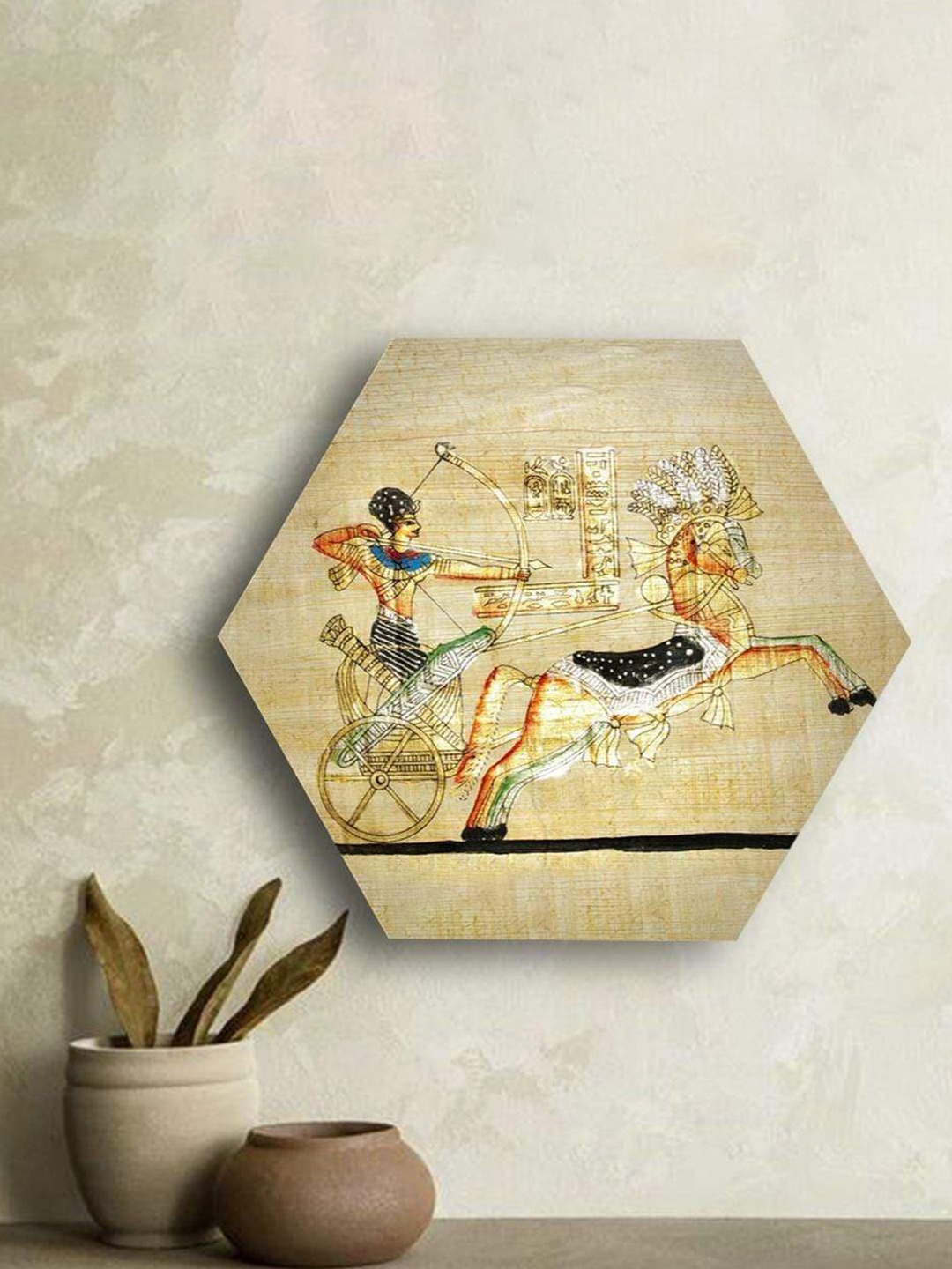 

THE ARTMENT Life of Pharaohs Multi Hexagonal Canvas Matte Finish- Large