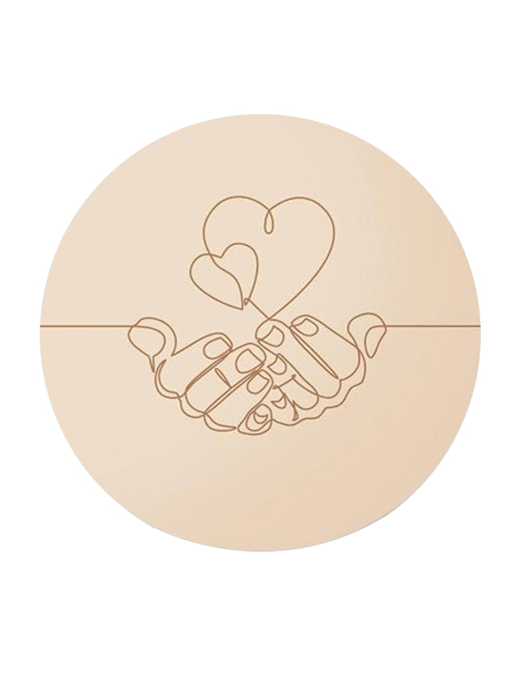 

THE ARTMENT Beige Our Loving Hands Canvas Matte Finish- Large