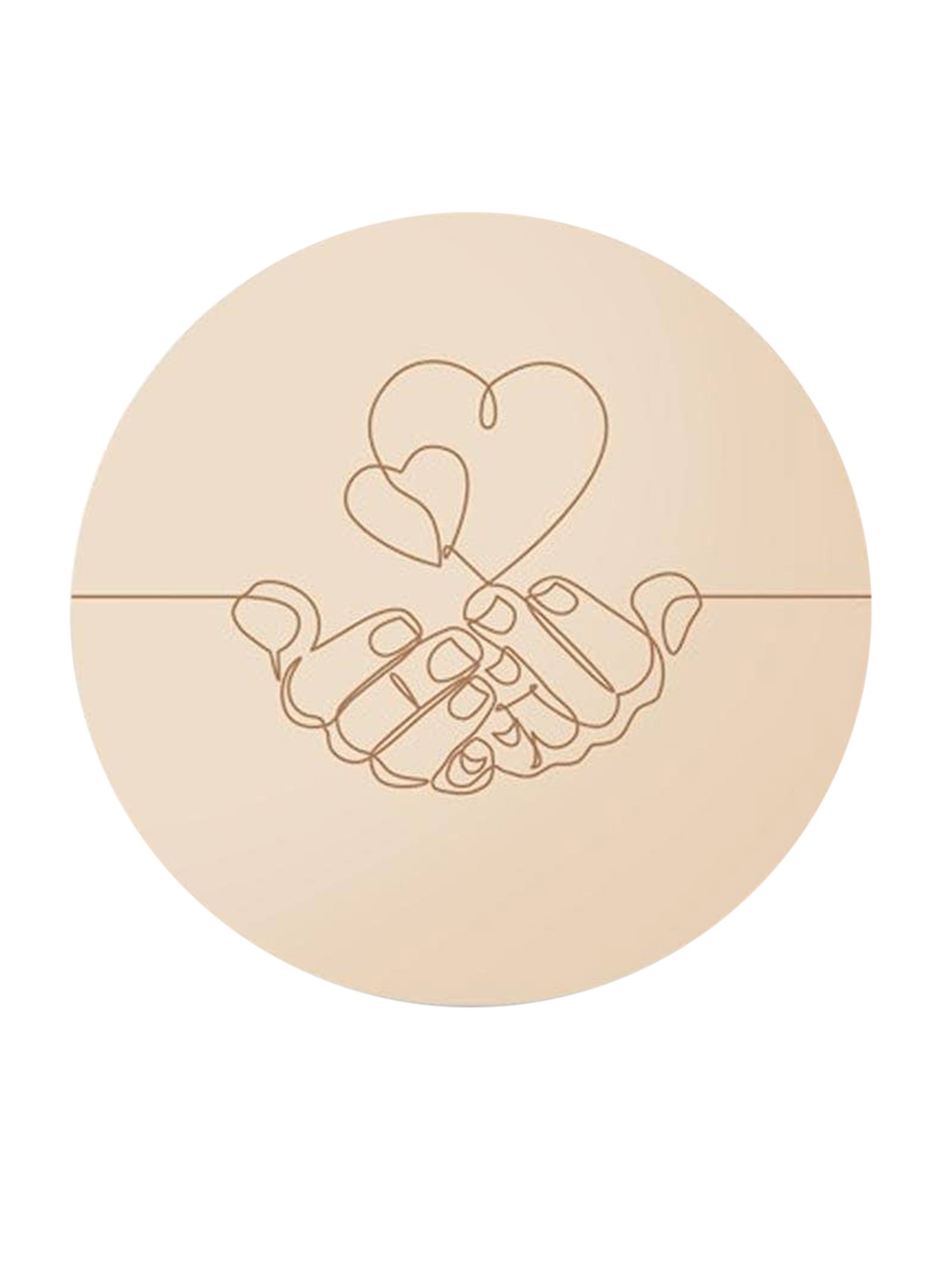 

THE ARTMENT Beige Our Loving Hands Canvas With Matte Finish- (Medium)