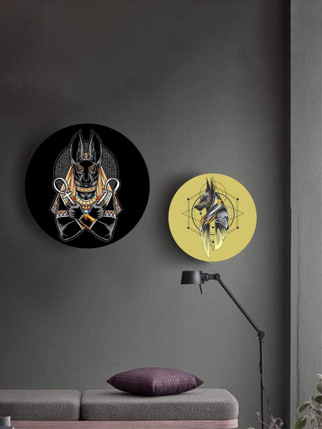 

THE ARTMENT Set of 2 Power of Anubis Canvas Matte Finish, Multi