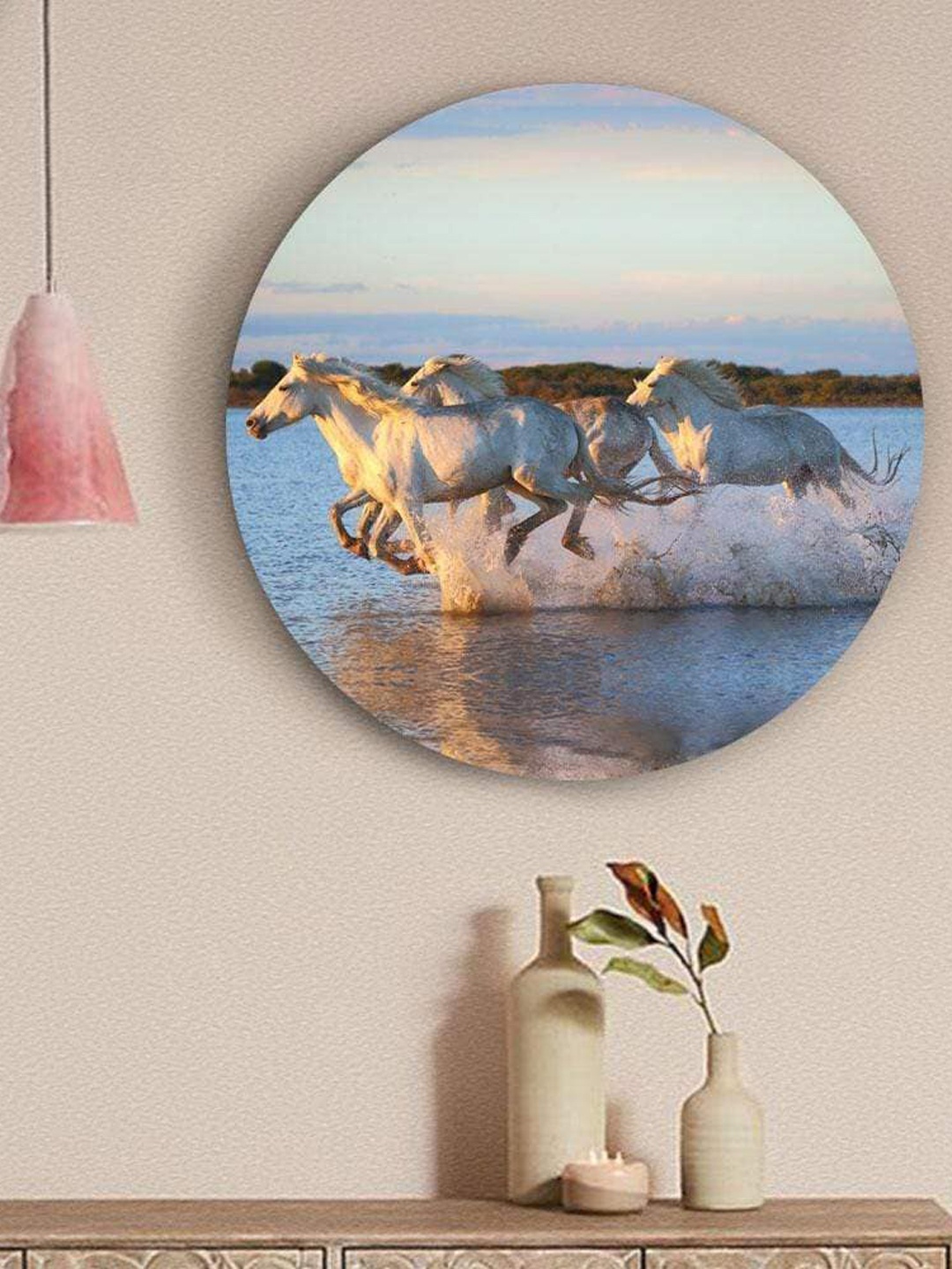 

THE ARTMENT Free Speeding Horses Canvas With Matte Finish- Multi (Large)