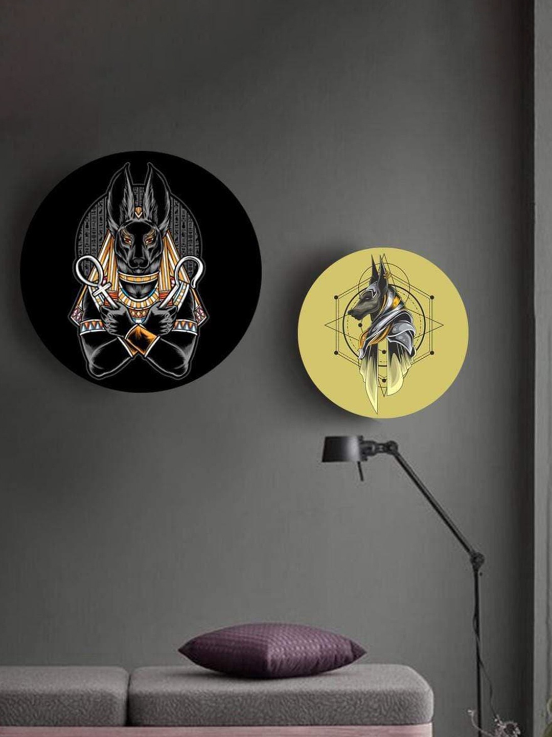 

THE ARTMENT Set of 2 Multi Power of Anubis Canvas Wall Art