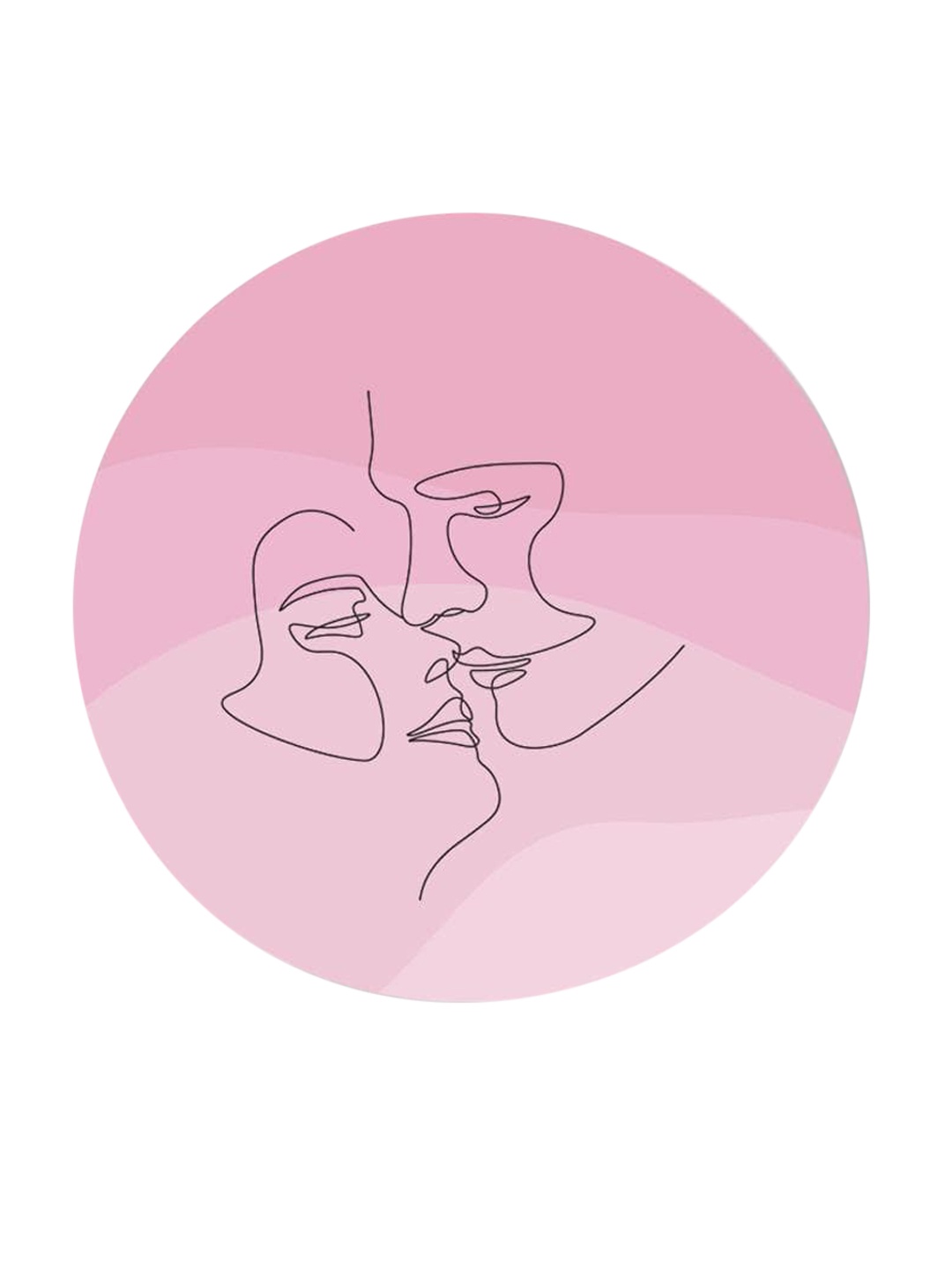 

THE ARTMENT Pink A Lover's Kiss Canvas Wall Art