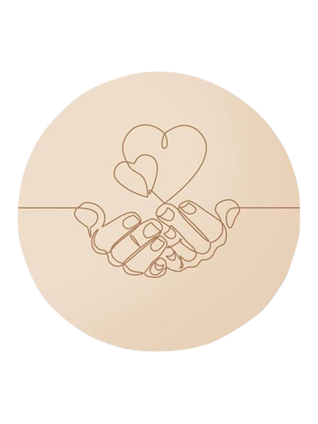 

THE ARTMENT Beige Our Loving Hands Canvas Matte Finish- Small