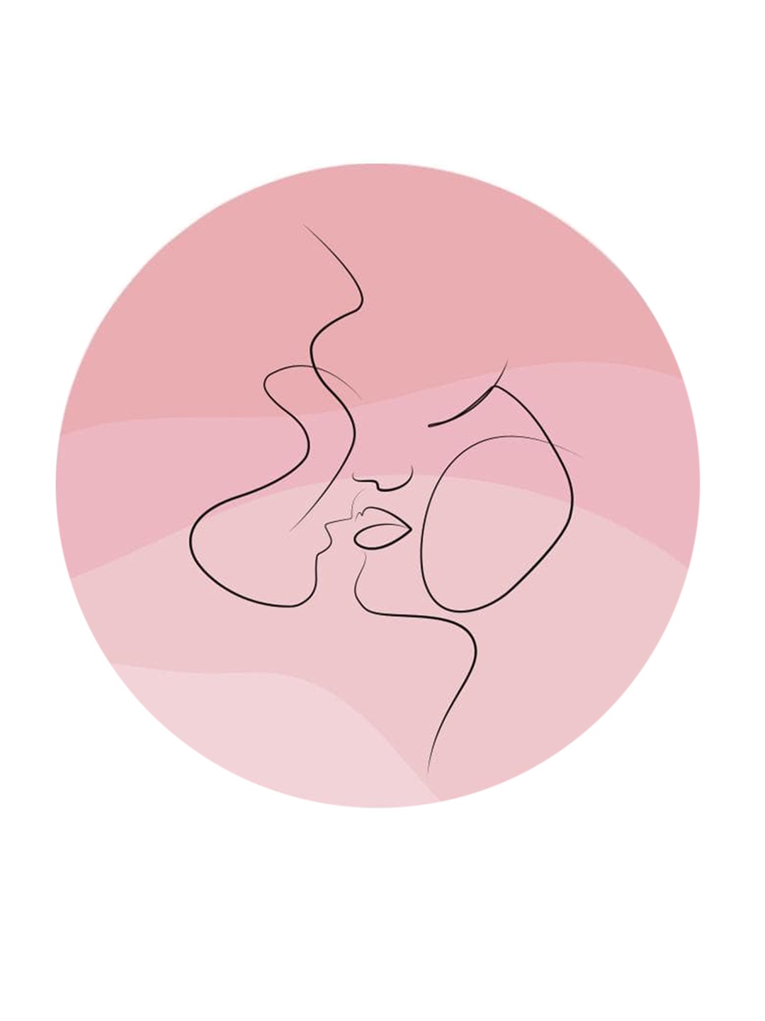 

THE ARTMENT Pink A Lover's Kiss Canvas Matte Finish