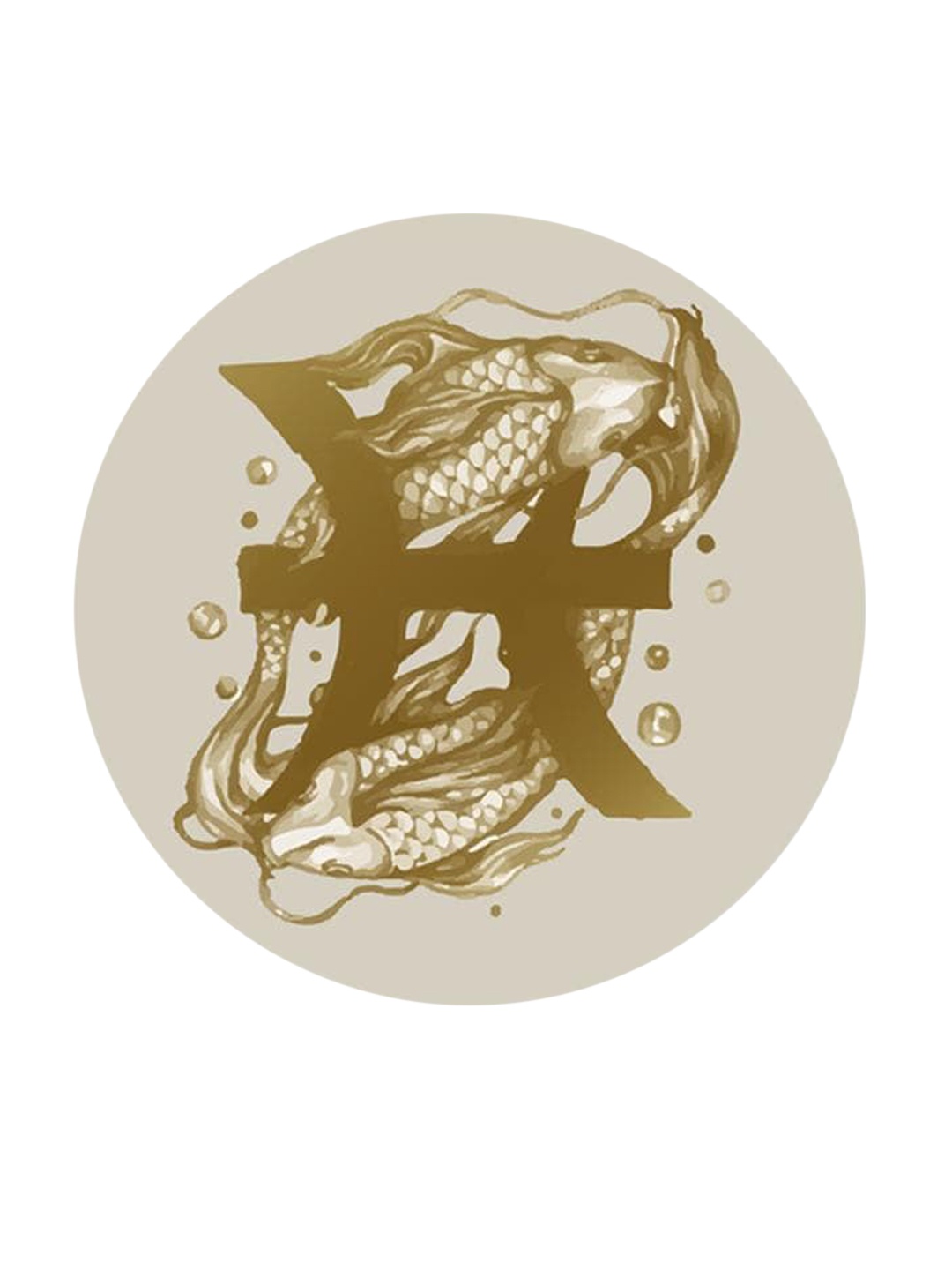 

THE ARTMENT Brown Pisces and the Compassion - Zodiac Canvas