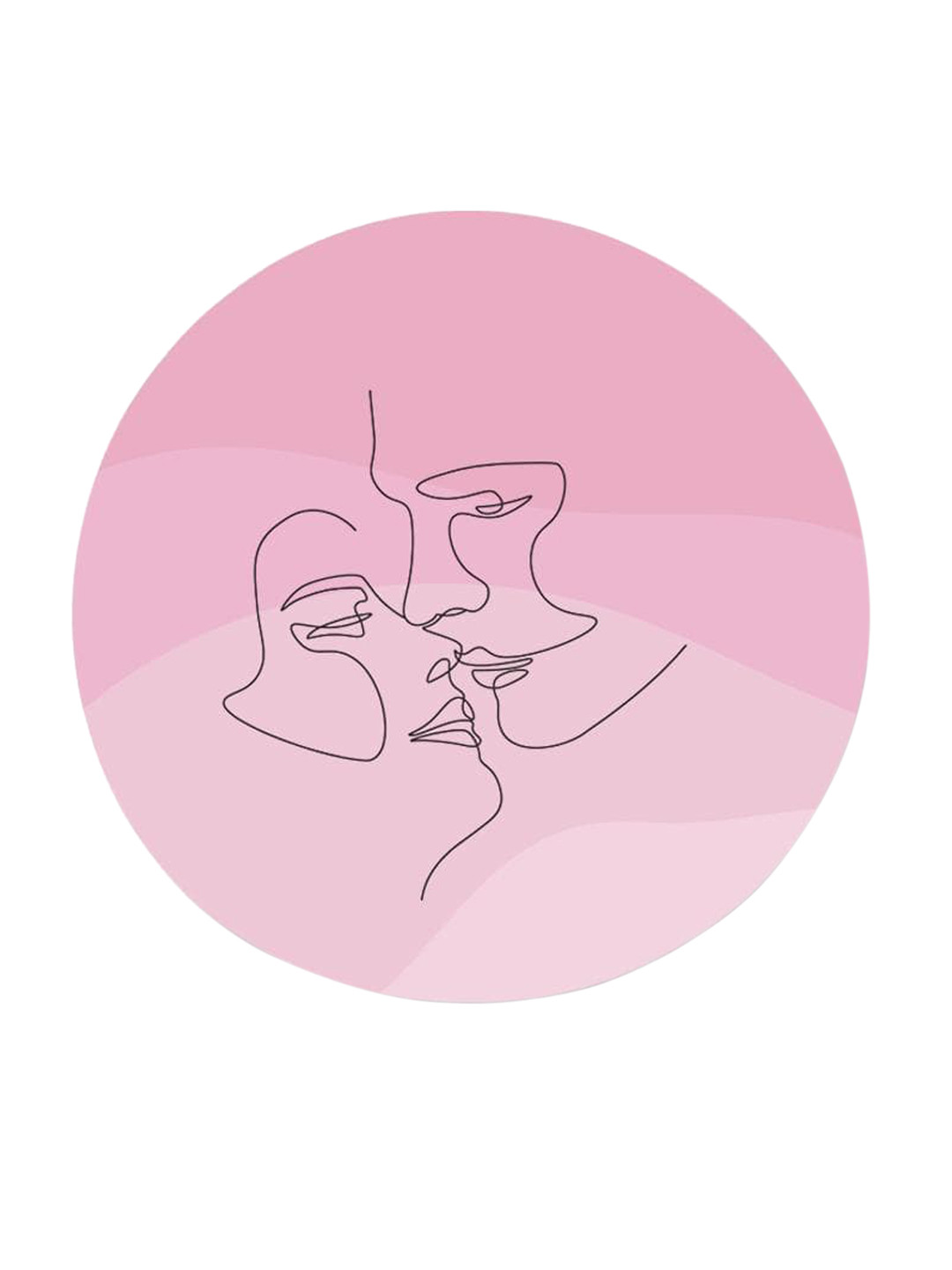 

THE ARTMENT Pink A Lover's Kiss Canvas Matte Finish Wall Art