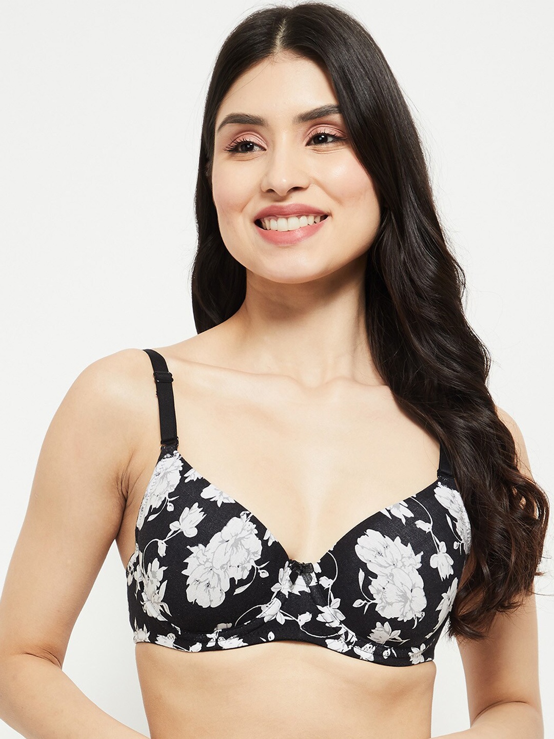 

max Black & White Floral Everyday Bra Lightly Padded PA21WBRA03BLACK