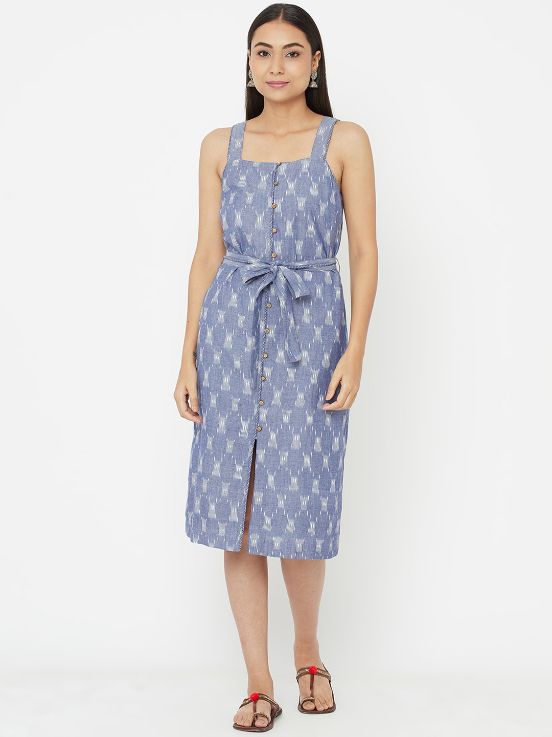 

Fabindia Blue Midi Dress