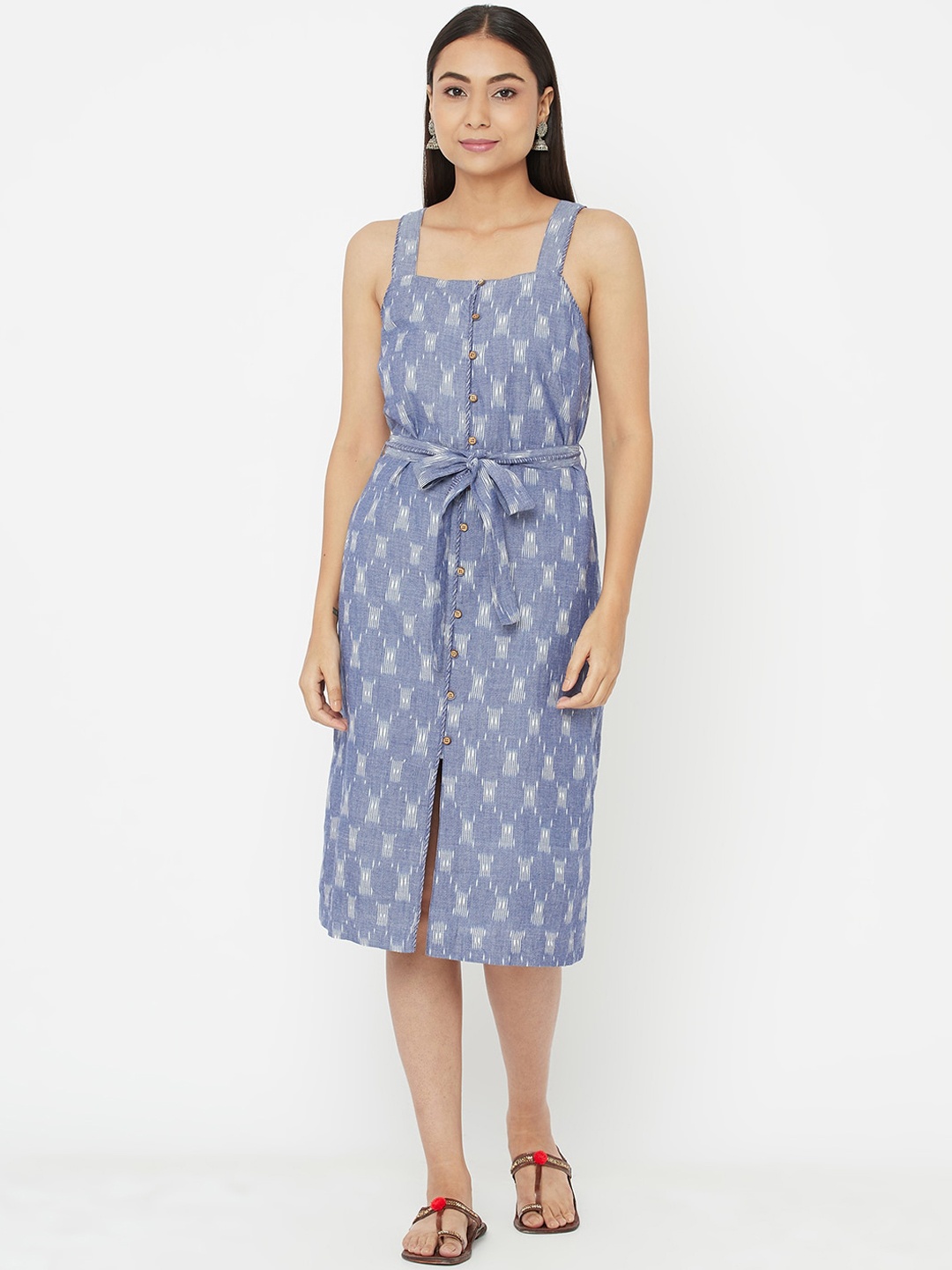 

Fabindia Blue Midi Dress
