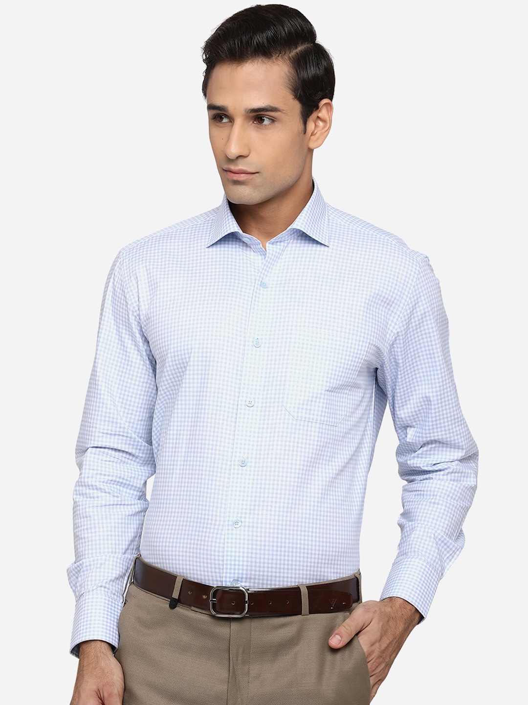 

JADE BLUE Men Blue Striped Formal Shirt