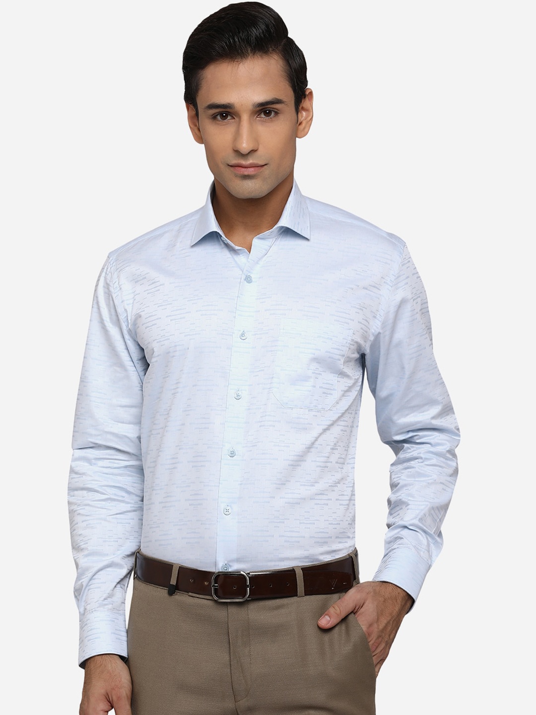 

JADE BLUE Men Blue Classic Opaque Printed Formal Shirt