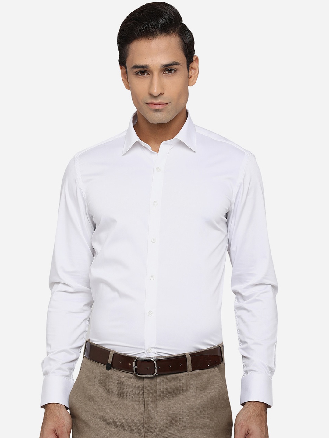 

JADE BLUE Men White Classic Slim Fit Opaque Formal Shirt