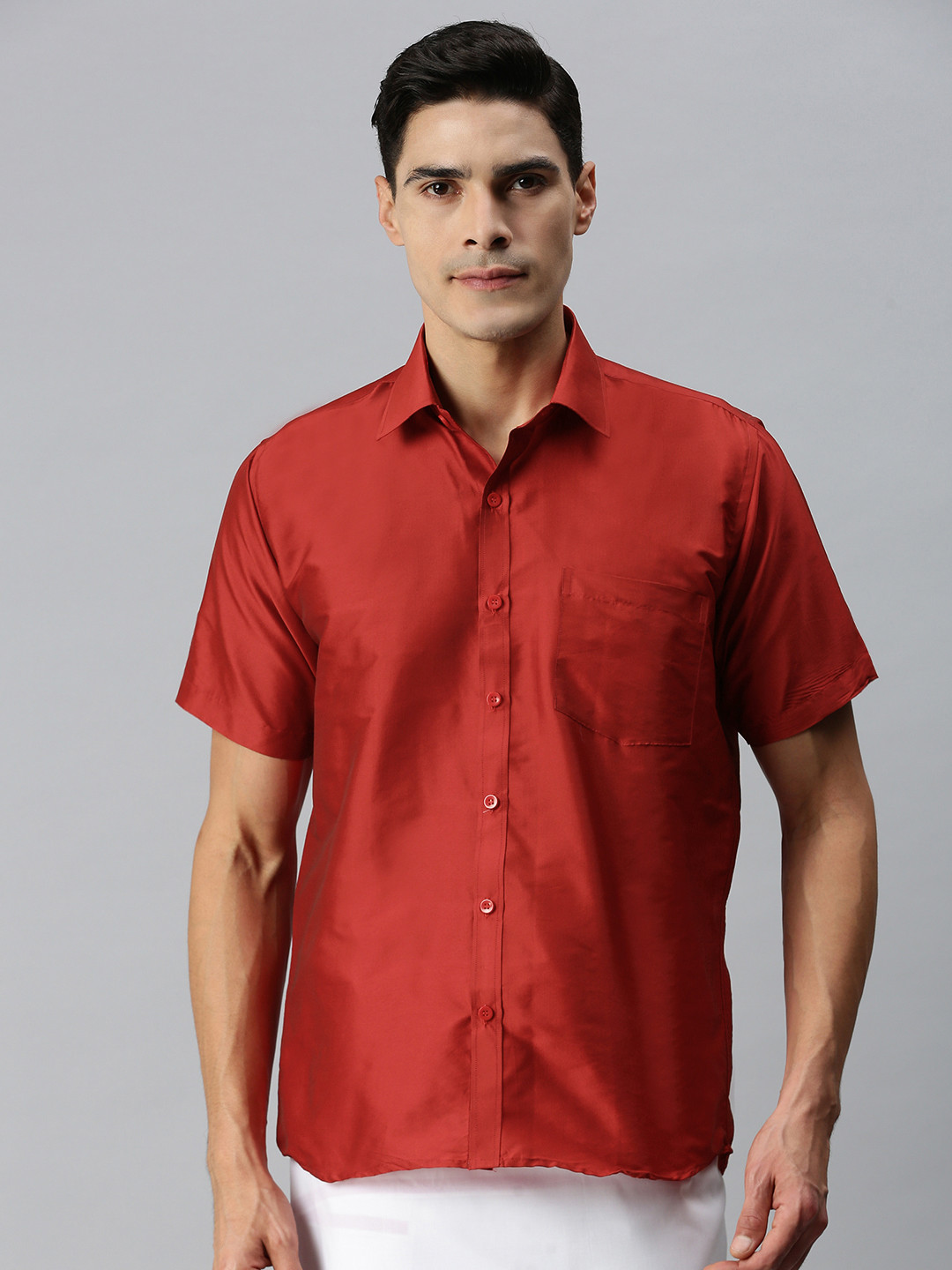 

INDIAN WOOTZ Men Red Casual Shirt