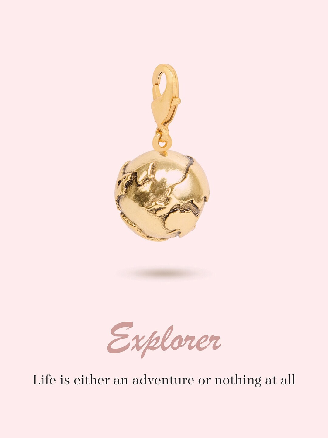 

March by FableStreet 20 KT Gold & Silver-Plated Charm With Chain