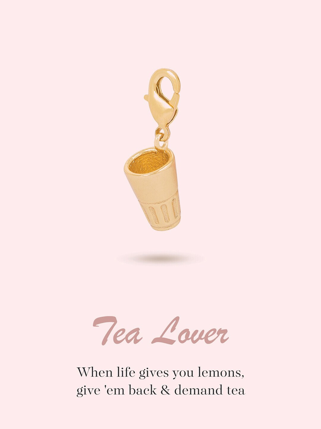 

March by FableStreet 20 KT Gold-Plated Charm Pendant With Chain