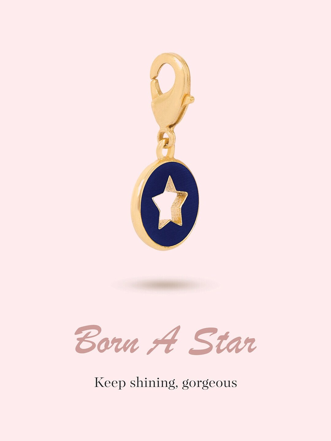 

March by FableStreet 20KT Gold-Plated & Blue Born A Star Charm Pendant