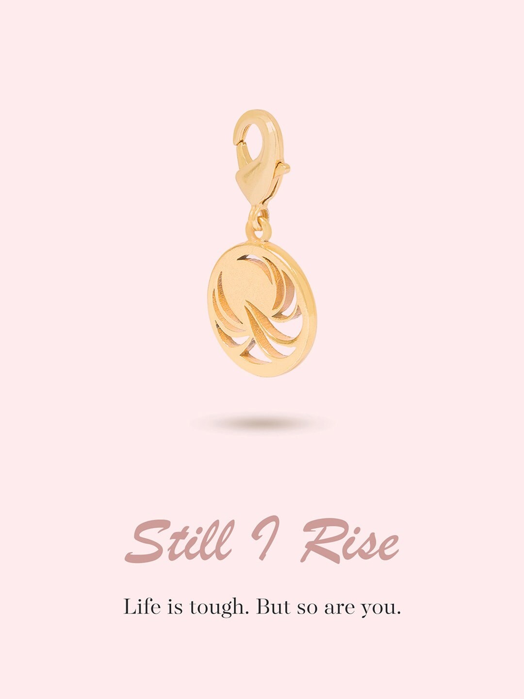 

March by FableStreet 20 KT Gold-Plated Still I Rise Charm Pendant