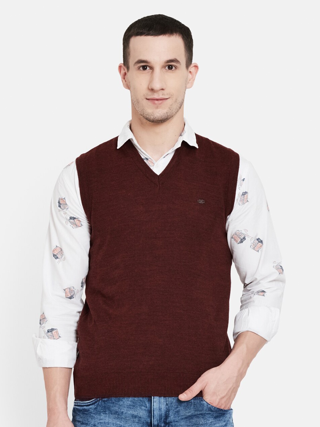 

Duke Men Maroon Sweater Vest