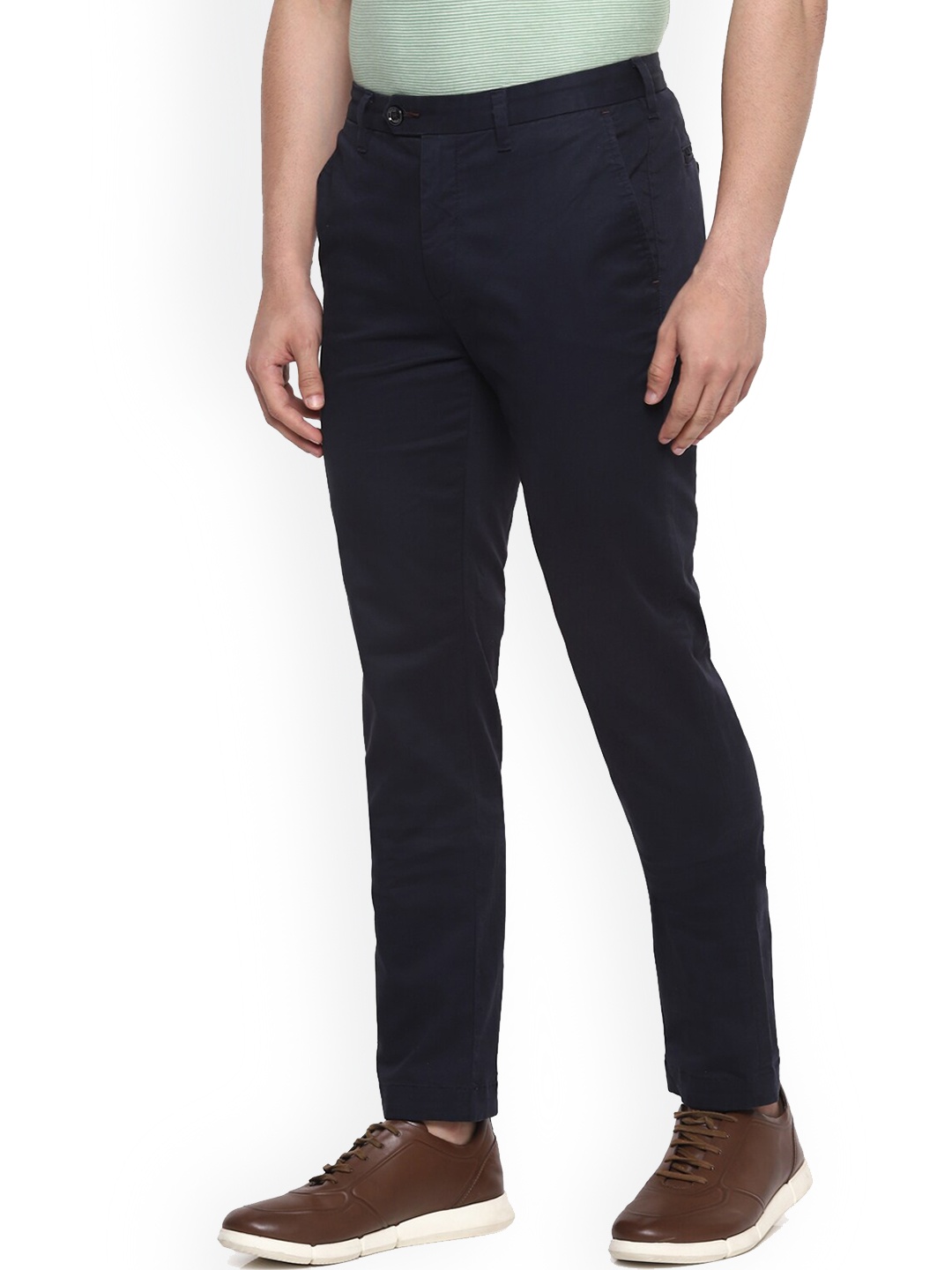 

Ted Baker Men Navy Blue Slim Fit Trousers