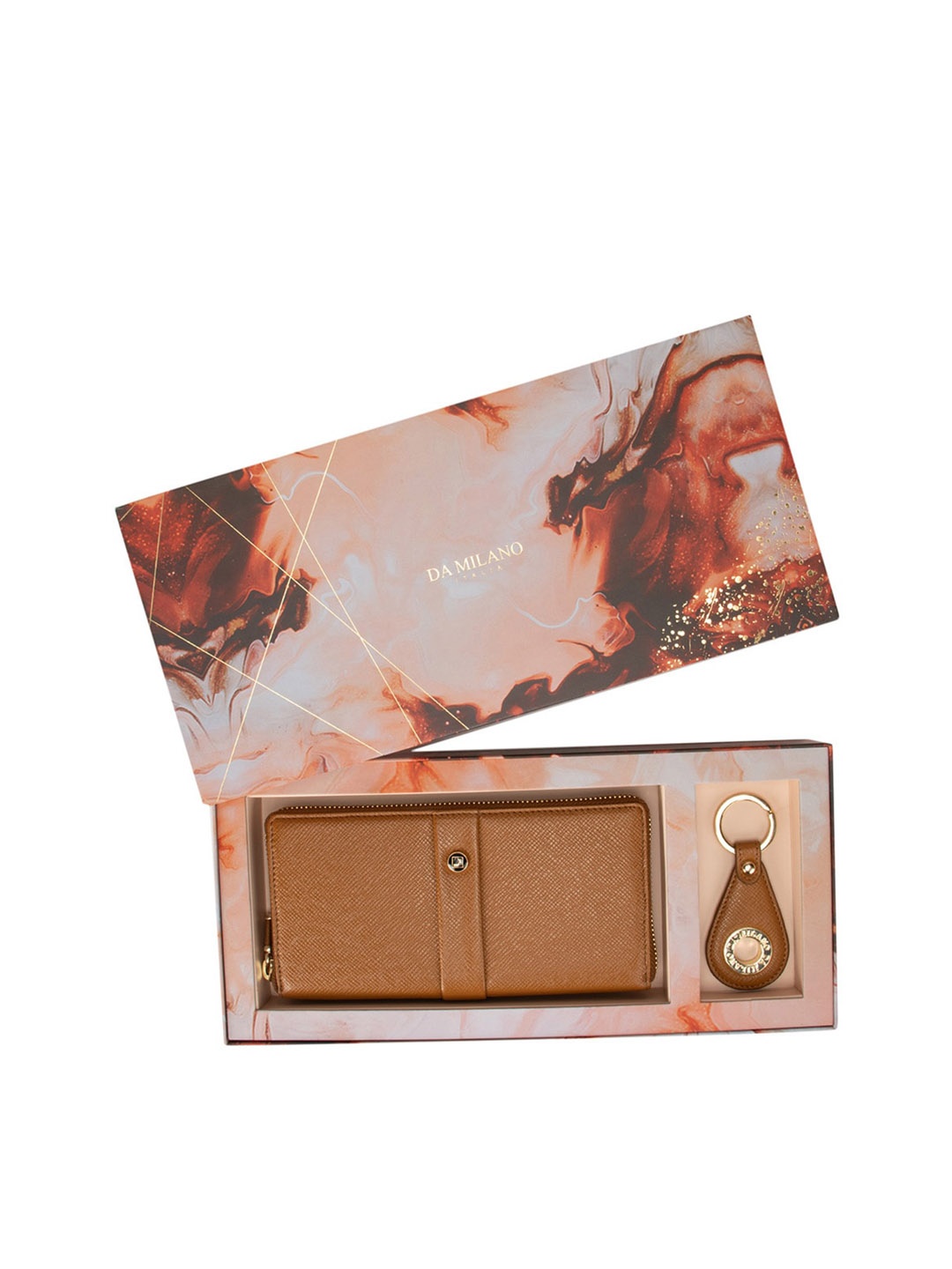 

Da Milano Women Brown & Gold-Toned Genuine Leather Accessory Gift Set