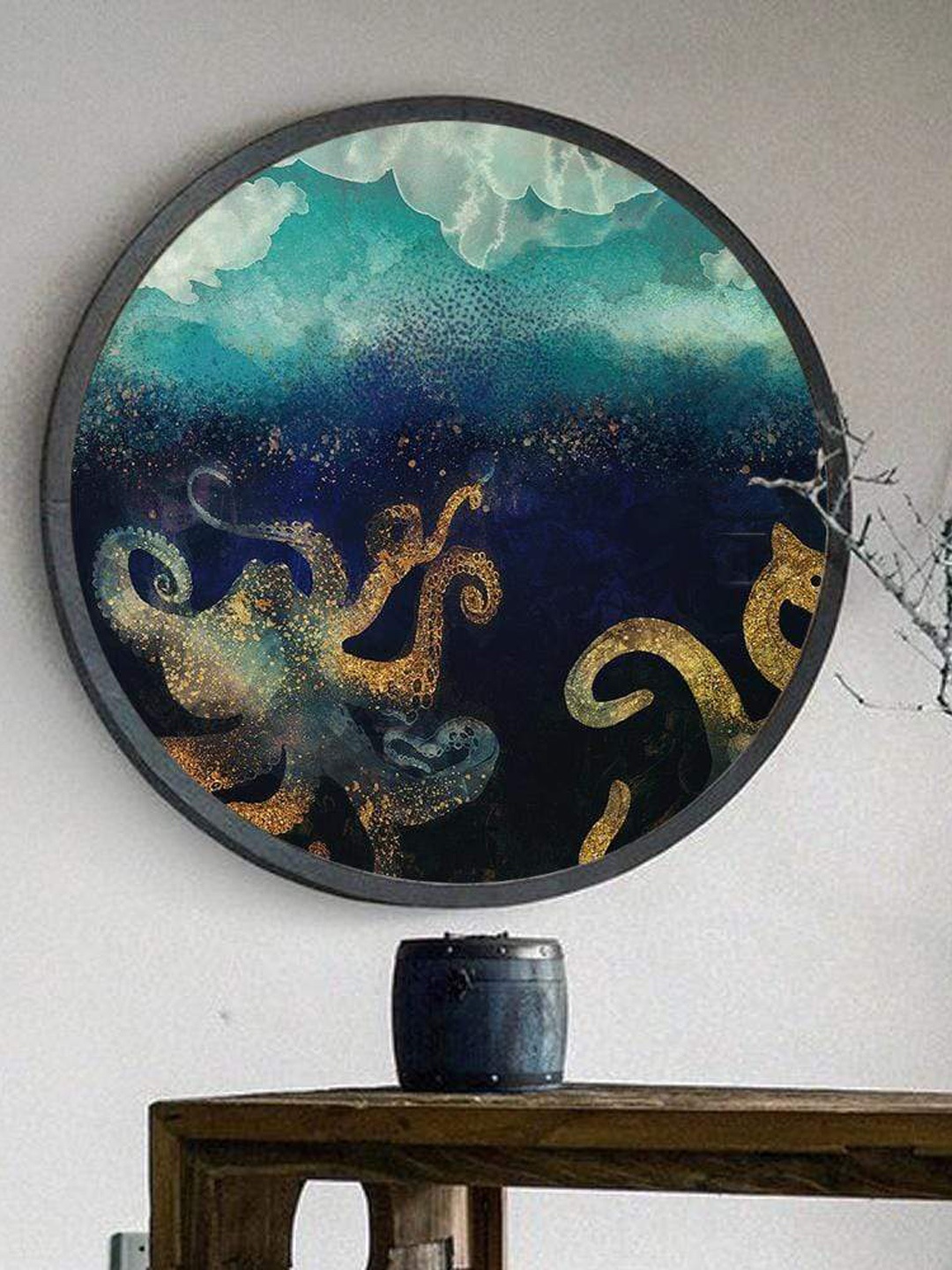 

THE ARTMENT Aquatic Aura Matte Finish Canvas-Small, Multi
