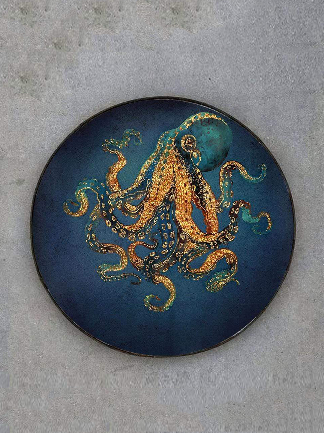 

THE ARTMENT Blue Wise Old Octopus Canvas Matte Finish