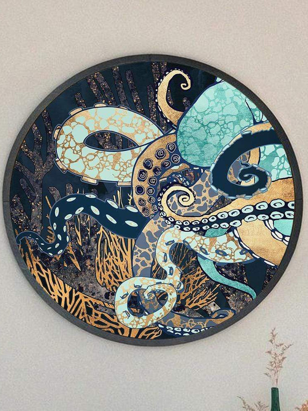 

THE ARTMENT Blue Wise Old Octopus Canvas