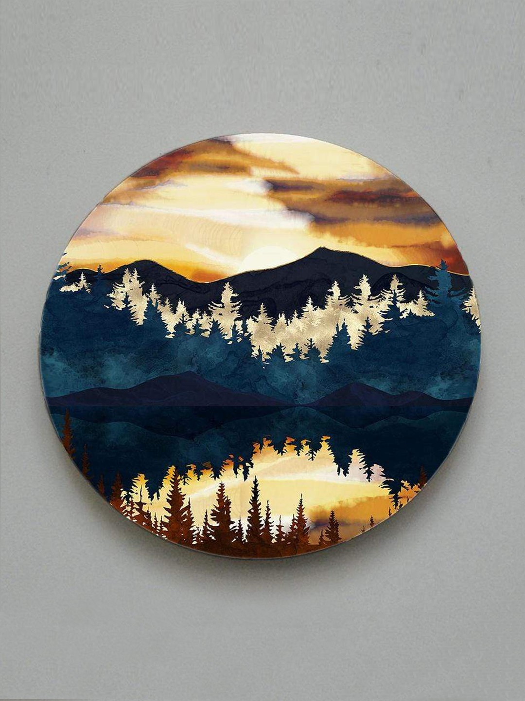 

THE ARTMENT Multicoloured Autumn Evenings Canvas Matte Finish Wall Art, Multi