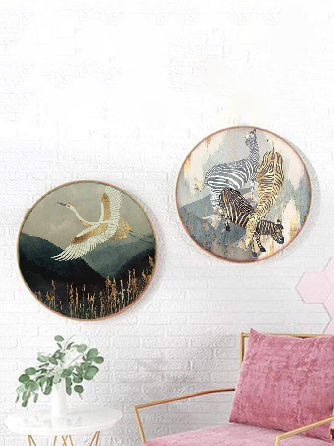 

THE ARTMENT Set of 2 Jungle Sheen Matte Finish Canvas-Small, Multi