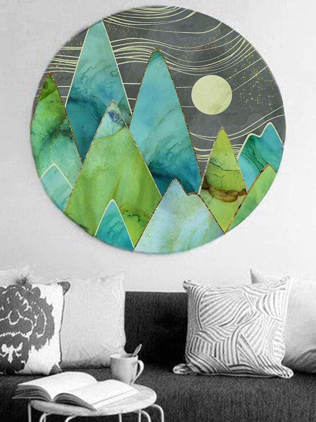 

THE ARTMENT Green The Lunar Life Canvas Matte Finish