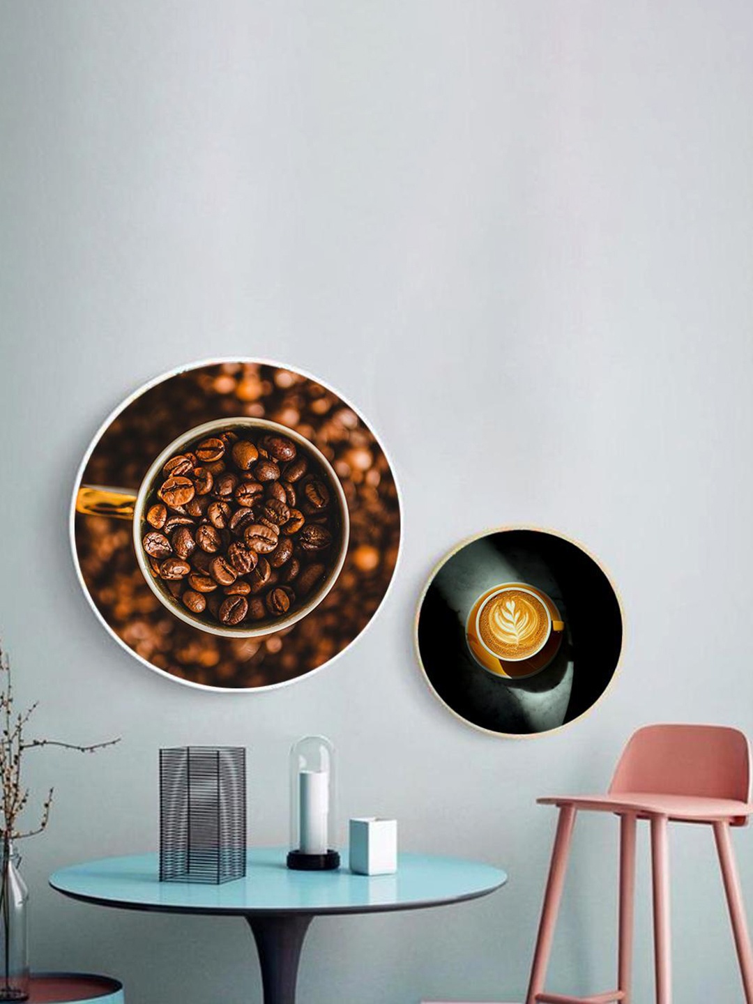 

THE ARTMENT Set of 2 Multicoloured The Coffee Story Canvas Matte Finish Wall Arts, Multi
