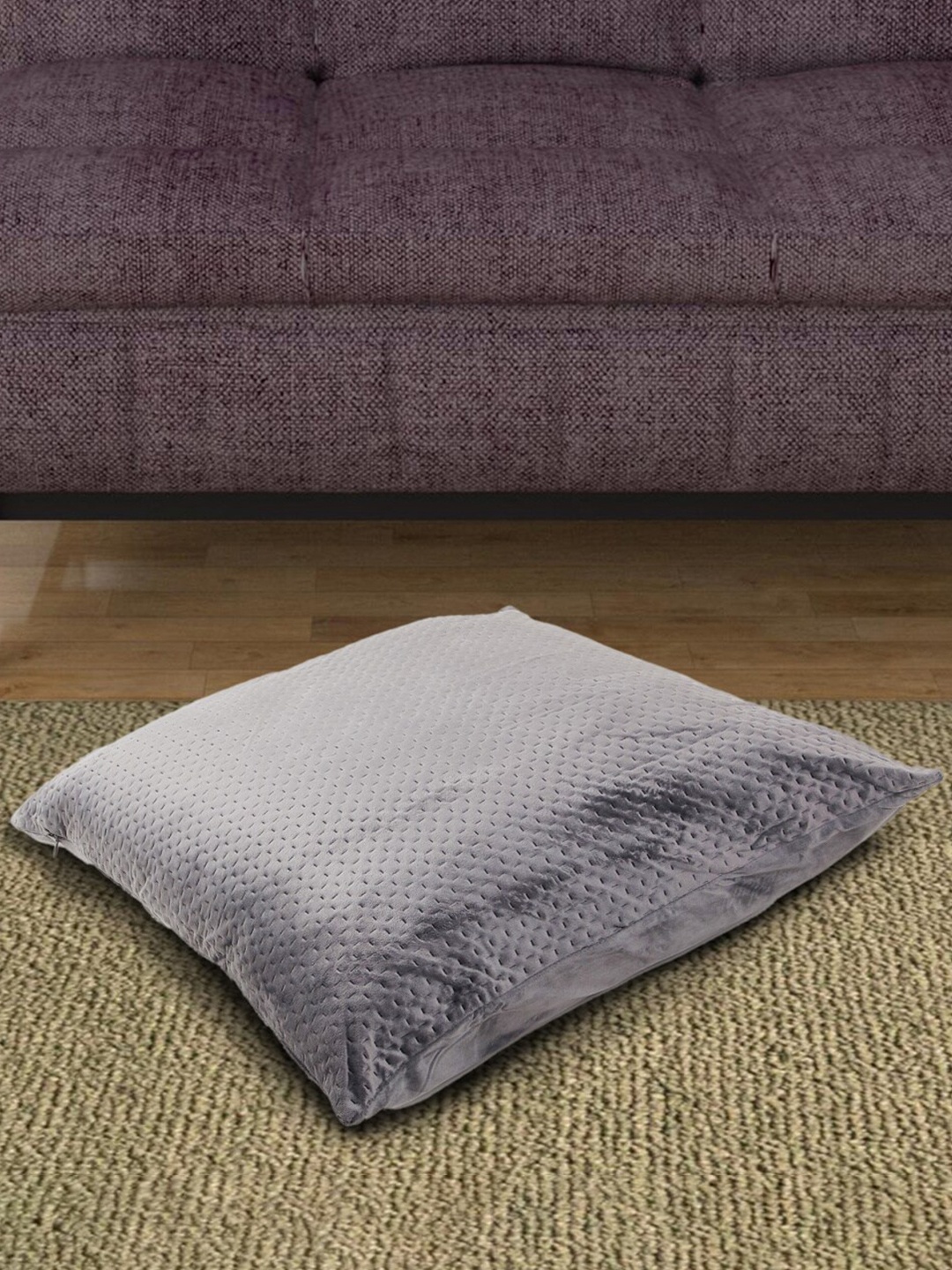 

Home Centre Grey Self Design Connect Sonic Euro Sham Square Cushion Covers