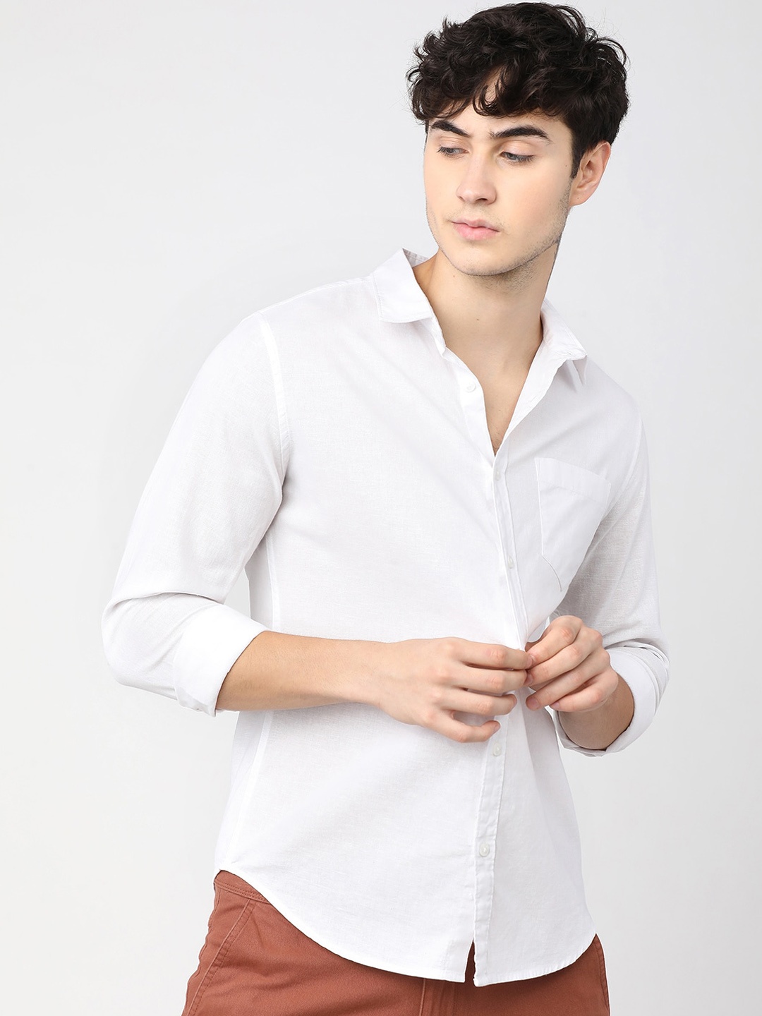 KETCH Men Slim Fit Casual Cotton Shirt