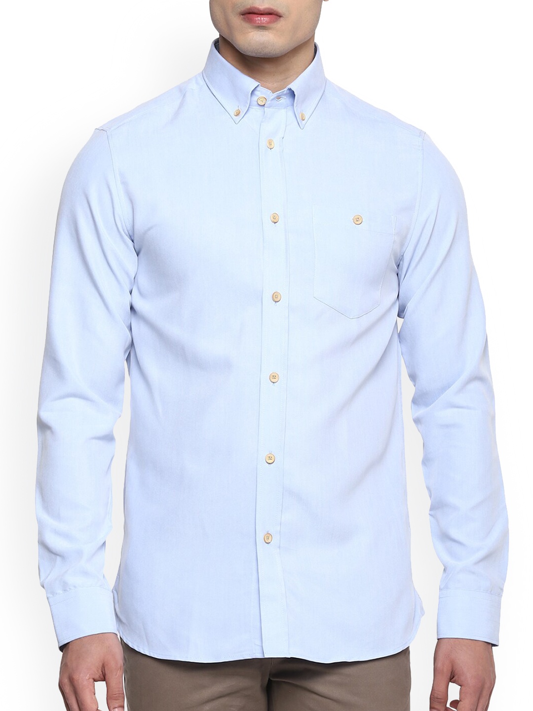 

Ted Baker Men Blue Opaque Casual Shirt