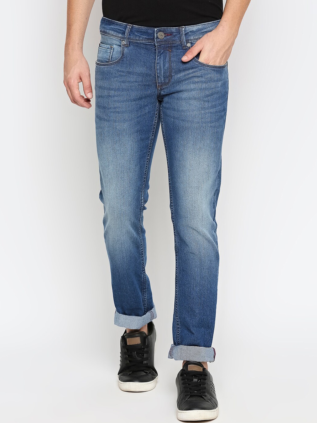 

Basics Men Blue Slim Fit Low-Rise Stretchable Jeans