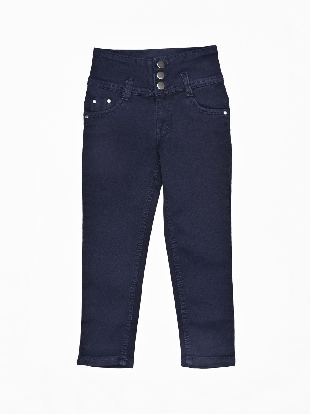 

ZOLA Girls Navy Blue Slim Fit High-Rise Jeans