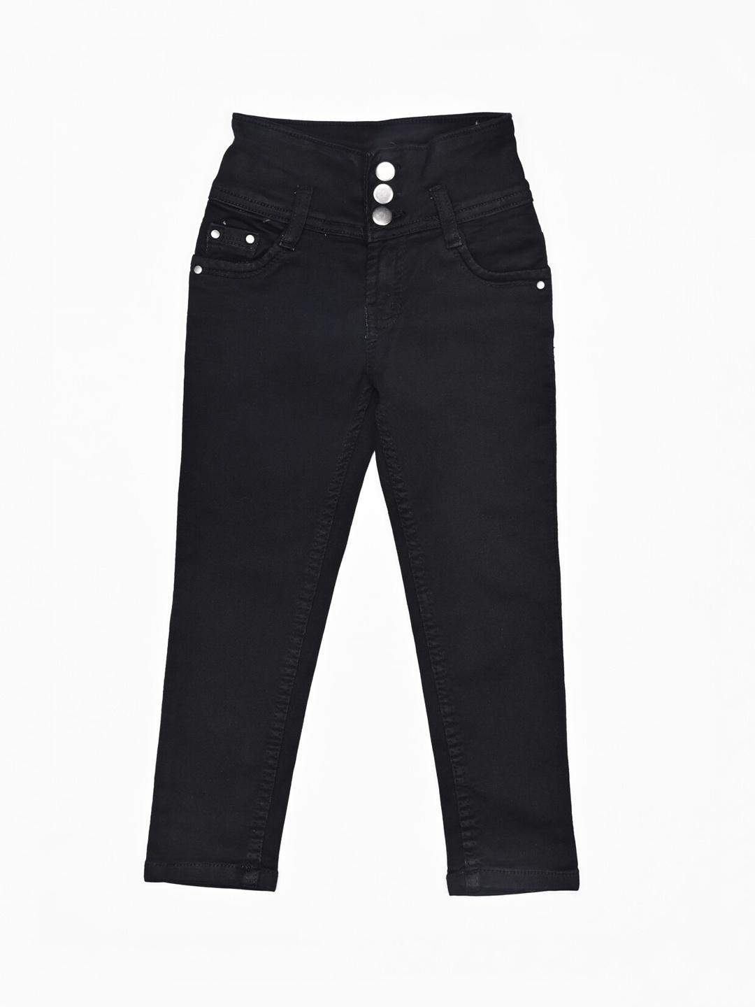 

ZOLA Girls Black Slim Fit High-Rise Jeans
