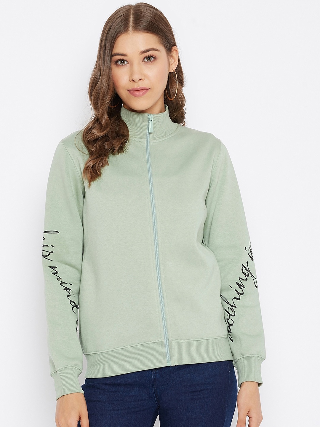 

Madame Women Green Sweatshirt