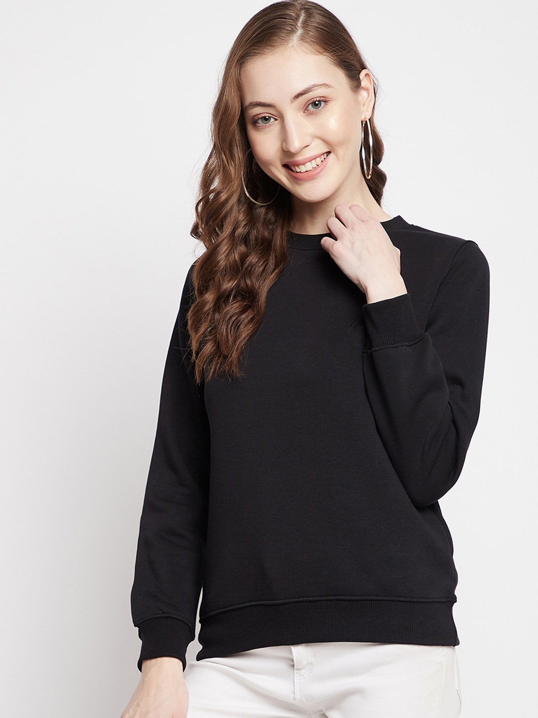 

Madame Women Black Sweatshirt
