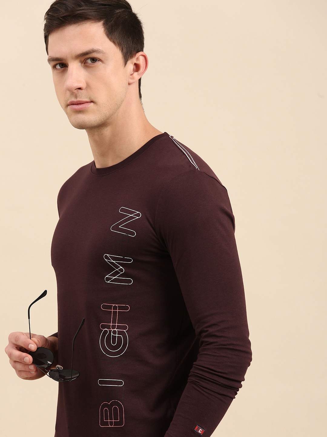 

Being Human Men Maroon Typography Printed T-shirt