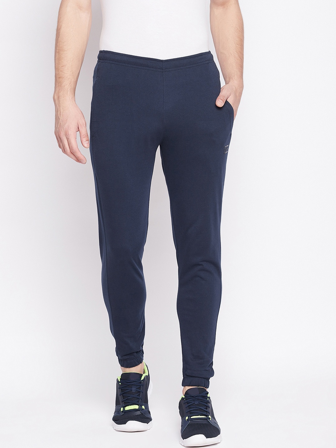 

Okane Men Navy Blue Solid Joggers